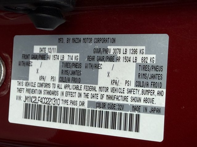 Used 2012 MAZDA MX-5 Miata Touring w/ Suspension Pkg RWD image 29