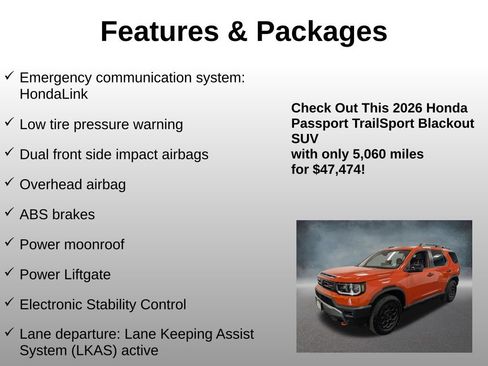 Certified 2026 Honda Passport TrailSport image 16