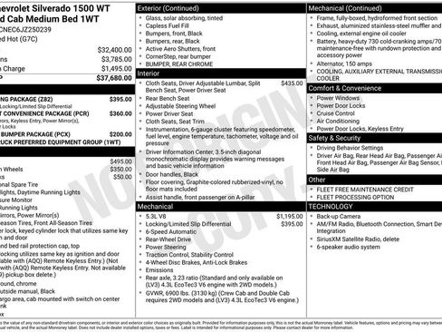 Used 2018 Chevrolet Silverado 1500 W/T w/ Trailering Package RWD image 2