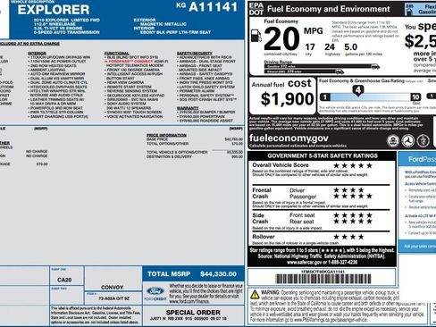 Used 2019 Ford Explorer Limited w/ Class III Trailer Tow Package FWD image 38
