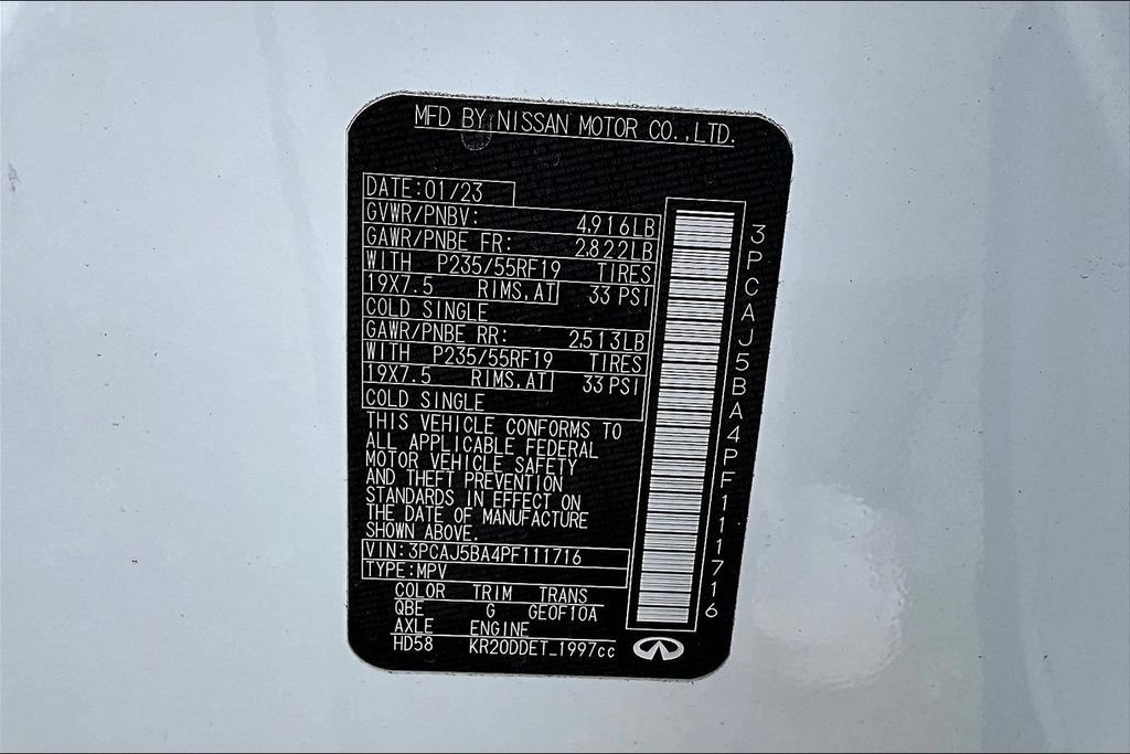 Used 2023 INFINITI QX50 Luxe FWD image 17