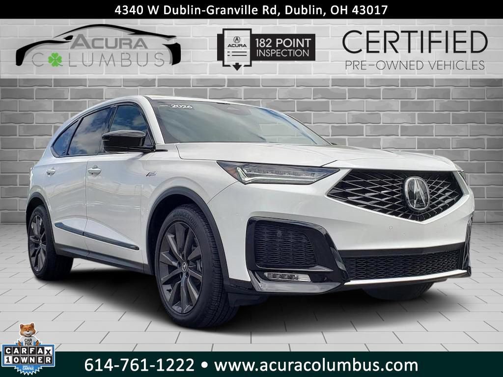 Certified 2026 Acura MDX A-Spec AWD/4WD 360° Tour