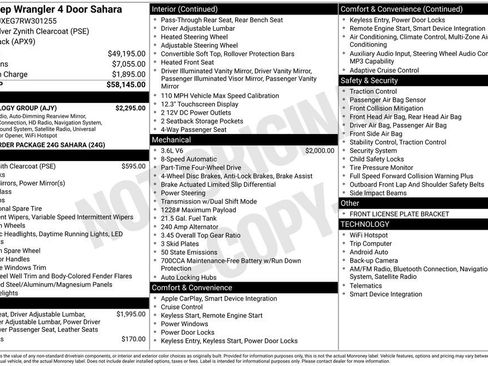 Certified 2024 Jeep Wrangler Unlimited Sahara w/ Technology Group AWD/4WD image 40