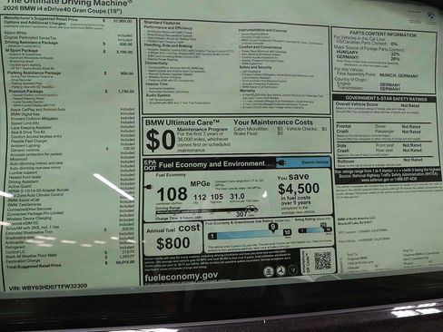 New 2026 BMW i4 eDrive40 w/ M Sport Package image 16