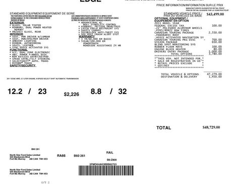 Used 2011 Ford Edge Sport w/ Canadian Touring Pkg image 12