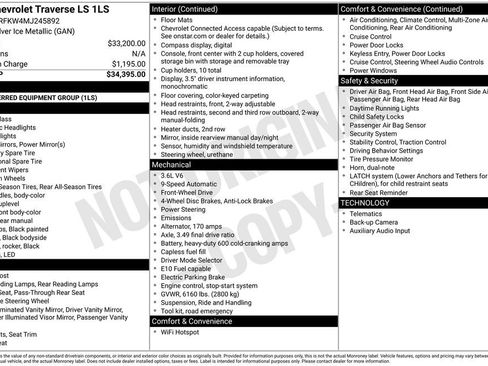 Used 2021 Chevrolet Traverse LS image 2