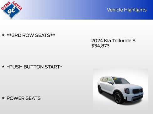 Used 2024 Kia Telluride S w/ S Sunroof Package AWD/4WD image 34