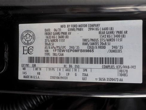 Used 2021 Ford F150 Lariat w/ Equipment Group 502A High image 29