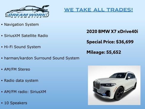 Used 2020 BMW X7 xDrive40i w/ Premium Package image 2