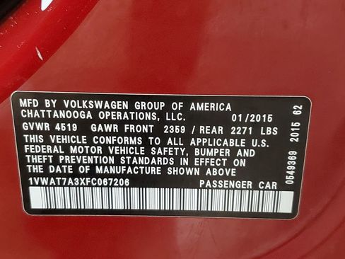 Used 2015 Volkswagen Passat 1.8T Wolfsburg Edition image 36