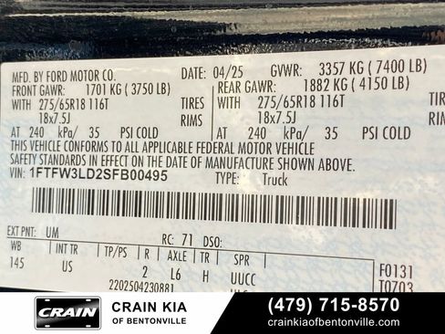 Used 2025 Ford F150 XLT w/ Equipment Group 301A Standard AWD/4WD image 47