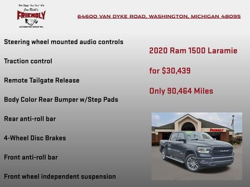 Used 2020 RAM 1500 Laramie w/ Sport Appearance Package AWD/4WD image 30