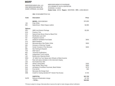 Certified 2023 Mercedes-Benz EQE 350+ Sedan image 25