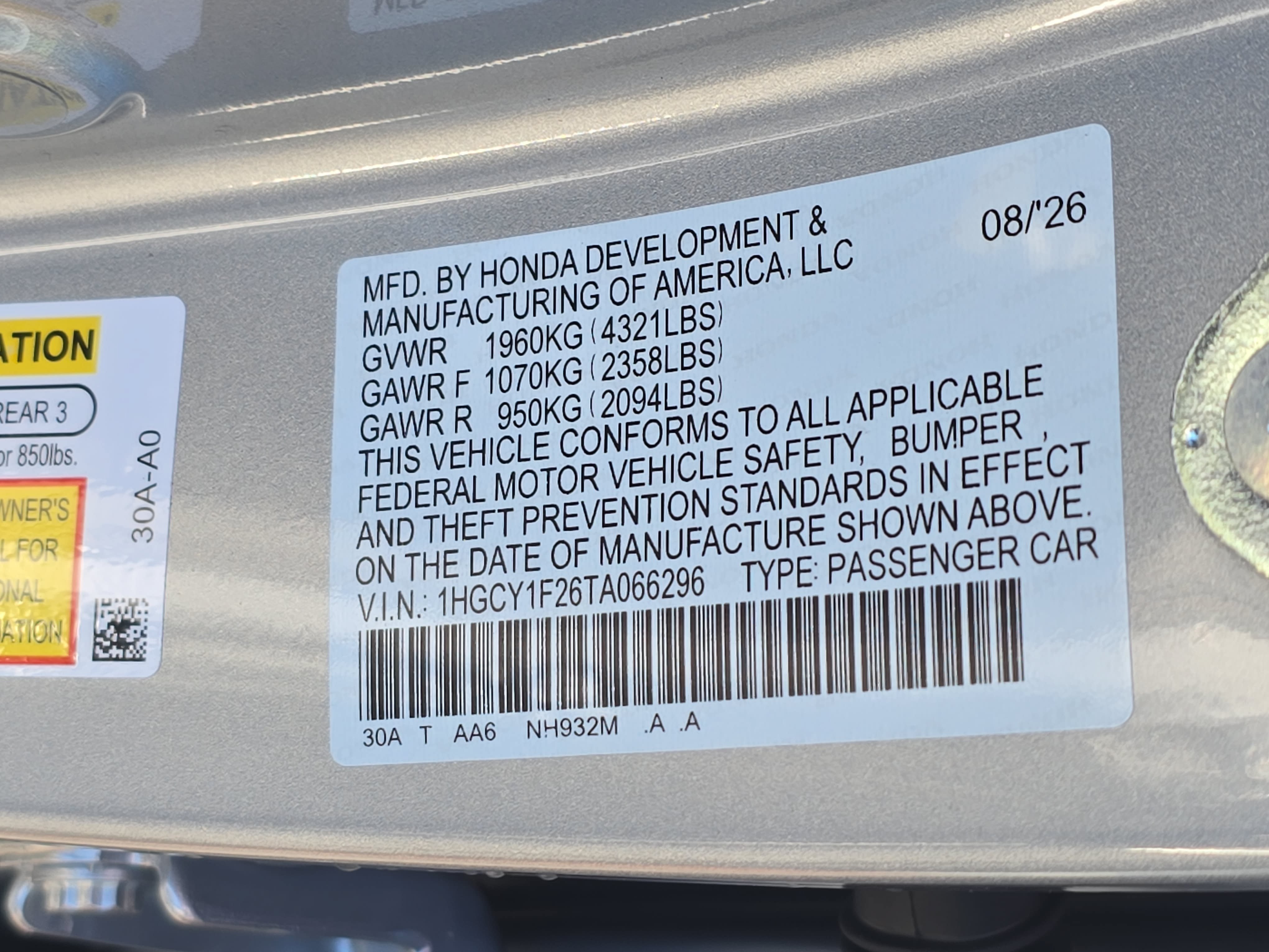 New 2026 Honda Accord LX image 34