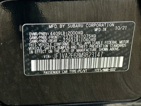 Used 2021 Subaru WRX STI w/ Popular Package #3 (IZT) image 40