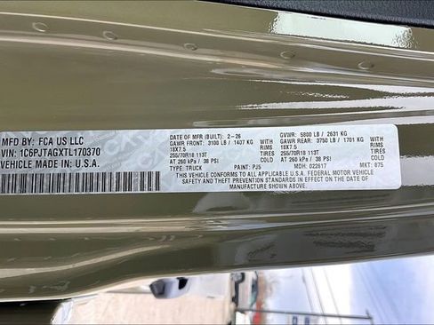 New 2026 Jeep Gladiator Sport AWD/4WD image 13