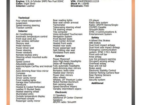 Used 2019 Ford Taurus Limited image 35