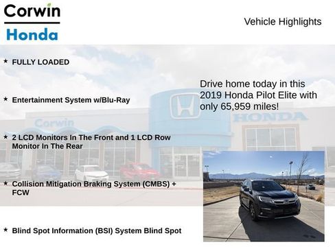 Used 2019 Honda Pilot Elite image 6