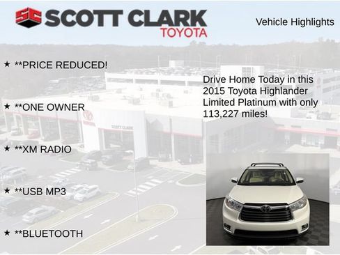 Used 2015 Toyota Highlander Limited Platinum AWD/4WD image 12