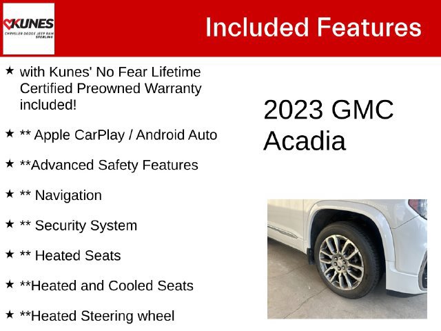 Used 2023 GMC Acadia Denali w/ Denali Ultimate Package AWD/4WD image 4