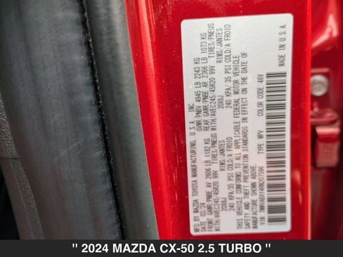 Certified 2024 MAZDA CX-50 AWD 2.5 Turbo w/ Weather Package image 39