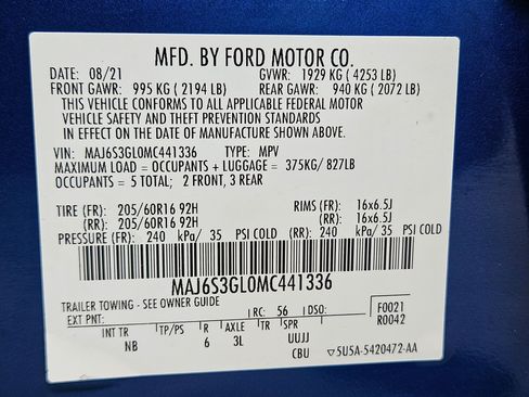 Used 2021 Ford EcoSport SE w/ SE Convenience Package AWD/4WD image 37
