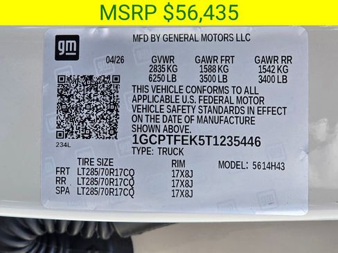 New 2026 Chevrolet Colorado ZR2 w/ Technology Package AWD/4WD image 42
