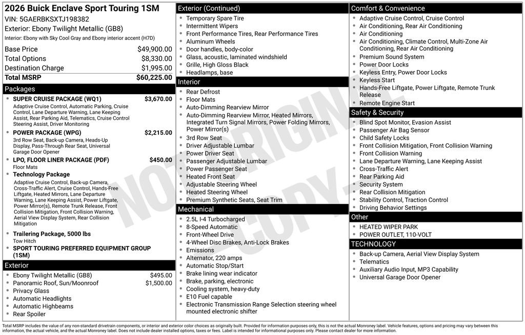 New 2026 Buick Enclave Sport Touring w/ Super Cruise Package FWD image 33