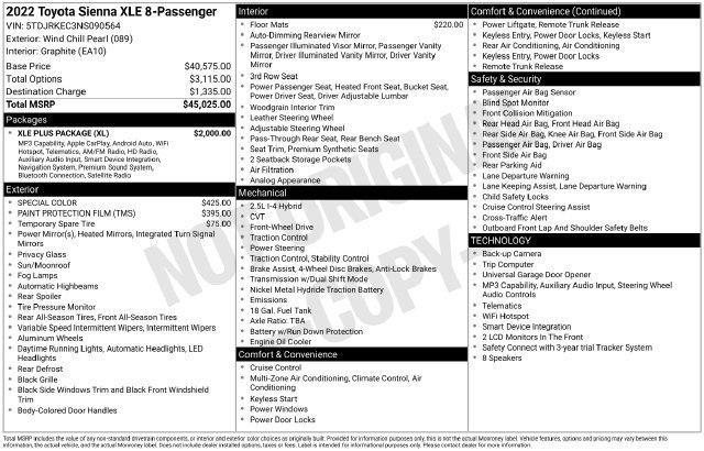 Used 2022 Toyota Sienna XLE w/ XLE Plus Package FWD image 12