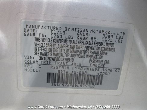 Used 2013 Nissan Versa S FWD image 21