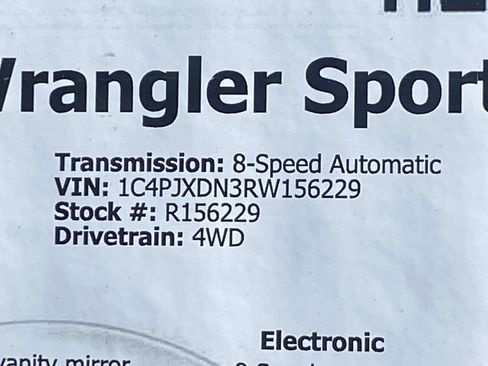 Used 2024 Jeep Wrangler Unlimited Sport AWD/4WD image 36
