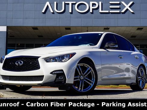 Used 2022 INFINITI Q50 Red Sport 400 w/ Carbon Fiber Package image 1