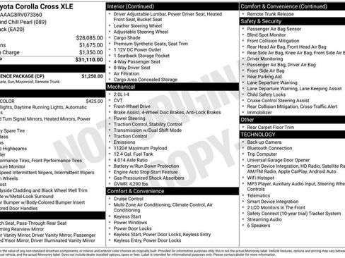 Used 2024 Toyota Corolla Cross XLE w/ Convenience Package FWD image 2