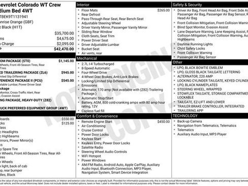 New 2026 Chevrolet Colorado W/T w/ WT Custom Package AWD/4WD image 5
