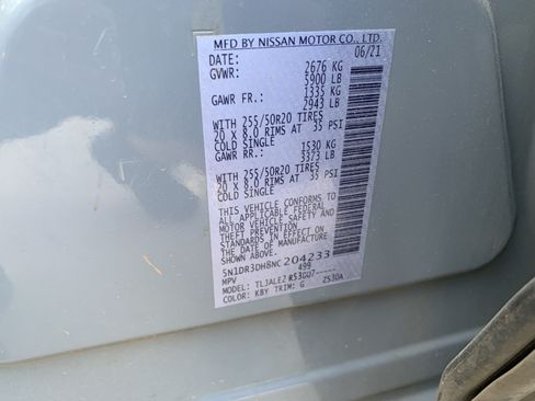 Used 2022 Nissan Pathfinder Platinum w/ Cargo Package FWD image 36