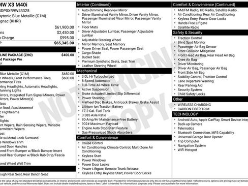 Used 2024 BMW X3 M40i w/ Shadowloine Package image 41