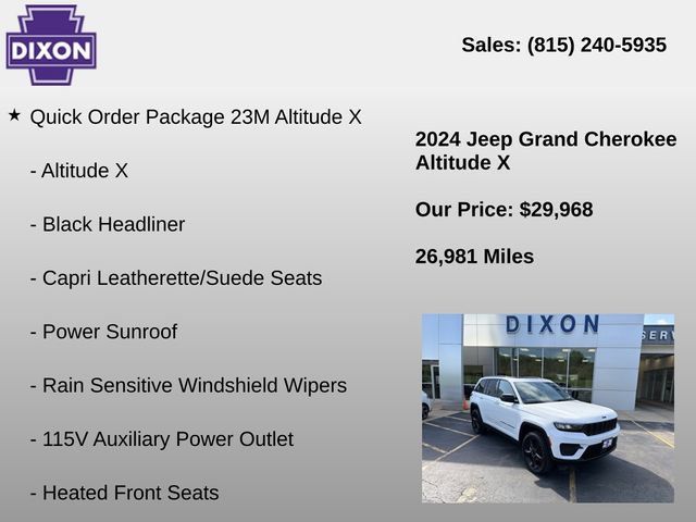 Used 2024 Jeep Grand Cherokee Altitude AWD/4WD image 4