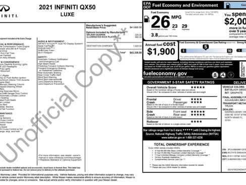 Used 2021 INFINITI QX50 Luxe FWD image 3