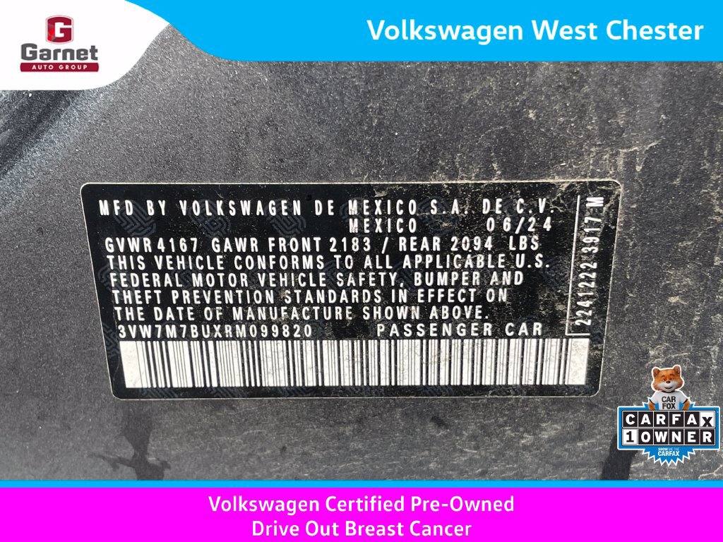Certified 2024 Volkswagen Jetta SE w/ Panoramic Sunroof Package FWD image 13
