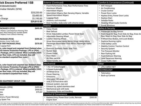 Used 2021 Buick Encore Preferred w/ Safety Package II AWD/4WD image 1