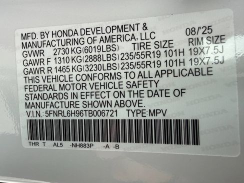 Used 2026 Honda Odyssey Elite image 54