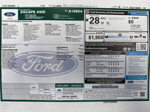 Used 2024 Ford Escape ST-Line w/ Tech Pack #1 AWD/4WD image 27