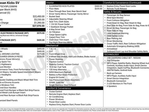 Used 2023 Nissan Kicks SV w/ Interior Electronics Package FWD image 4