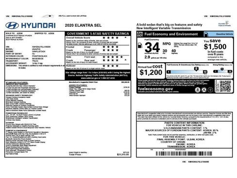 Used 2020 Hyundai Elantra SEL w/ Cargo Package (C1) image 33