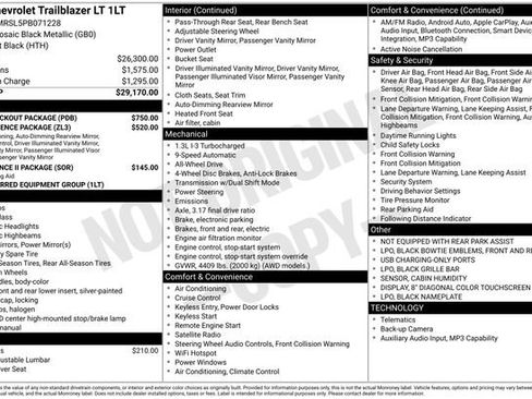 Used 2023 Chevrolet TrailBlazer LT w/ LPO, Blackout Package image 2