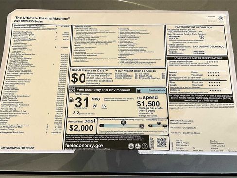 New 2026 BMW 330i Sedan w/ Premium Package image 19