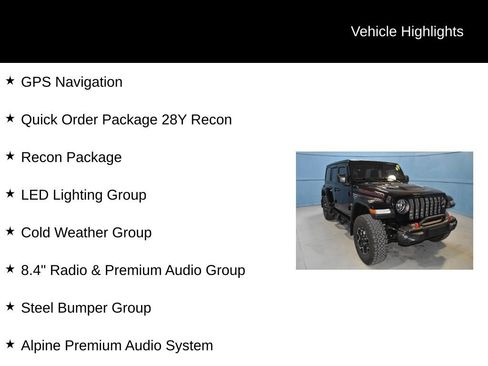 Used 2020 Jeep Wrangler Unlimited Rubicon w/ Quick Order Package 28Y Recon image 30