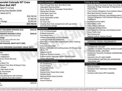 New 2026 Chevrolet Colorado W/T w/ Advanced Trailering Package image 4