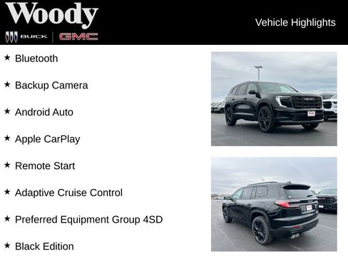 New 2026 GMC Acadia Elevation w/ Black Edition AWD/4WD image 3