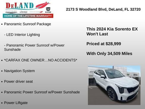 Used 2024 Kia Sorento EX w/ Panoramic Sunroof Package image 2